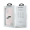 Etui Karl Lagerfeld Silicone nauble Heads Print MagSafe na iPhone 16 Plus - różowe