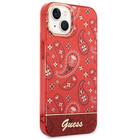 Guess Bandana Paisley - Etui iPhone 14 Plus (czerwony)