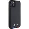 BMW BMHCP15M22PTDK iPhone 15 Plus 6,7" schwarz/schwarzer Lederstempel Tricolor
