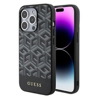 Etui Guess GCube Stripes MagSafe na iPhone 15 Pro Max - czarne