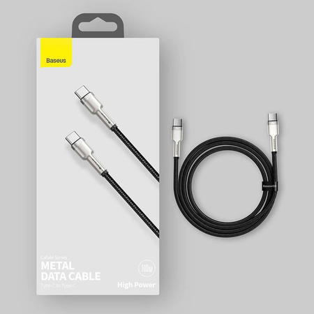 Baseus Cafule Series Metal Data Cable Type-C to Type-C 100W 1m Black