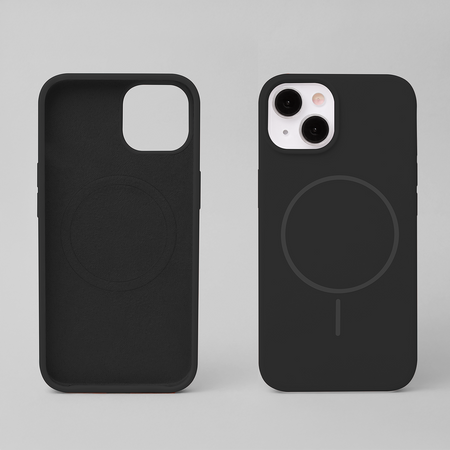 Nakładka Silicone Thin Mag do iPhone 16 6,1" czarna