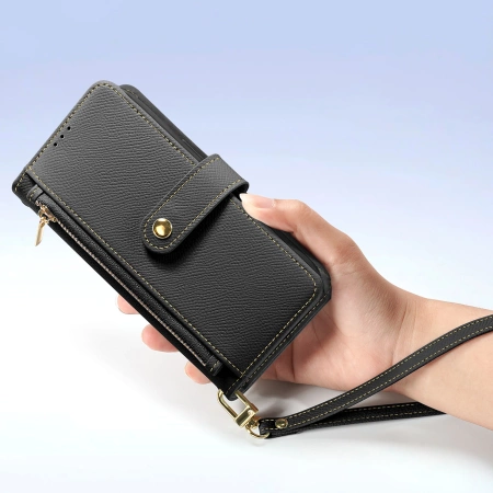 Dux Ducis Lawa Leather Case for iPhone 15 Pro Max - Black