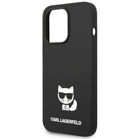Original Case IPHONE 14 PRO MAX Karl Lagerfeld Hardcase Silicone Choupette Body black