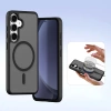 Dux Ducis Lawa Leather Case for Samsung Galaxy S25 with Detachable Magnetic Wallet - Black