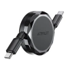 Acefast C13-03 USB-C - USB-C 60W Cable Retractable - Black