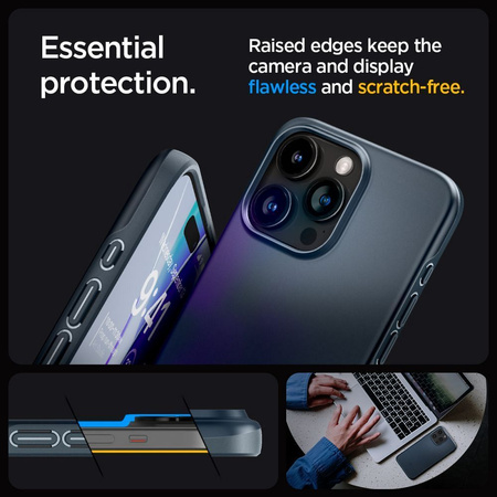Spigen Thin Fit, Metallschiefer – iPhone 15 Pro Max
