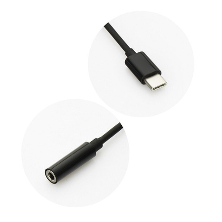 Adapter HF/audio Typ C do Jack 3,5mm czarny