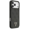 Etui Guess Leather 4G Triangle Strass MagSafe na iPhone 17 Pro Max - czarne