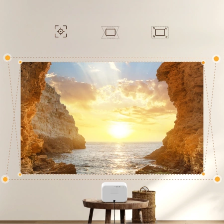 Projektor multimedialny Yaber L2s LCD FullHD 1080p z głośnikami JBL - biały