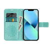 Kabura MEZZO Book do IPHONE 15 mandala zielony