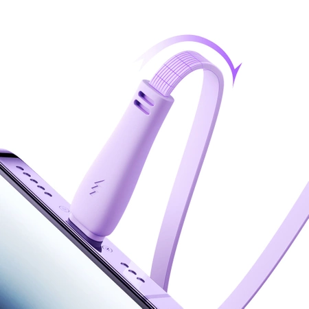 Joyroom S-A40 Colorful Series 3in1 retractable cable USB-A to USB-C / Lightning / microUSB 1m - purple
