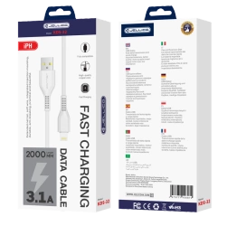 JELLICO kabel KDS-32 Lightning USB 3.1A 2M Biały
