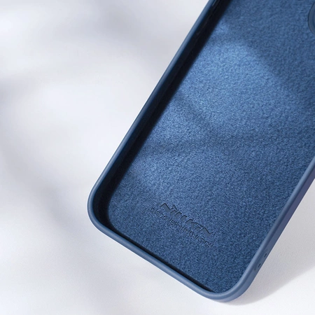 Nillkin CamShield Silky Silikonhülle iPhone 14 Pro Hülle mit Kameraschutz Blau