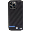 BMW Leder-Carbon-Hülle für iPhone 15 Pro Max – Schwarz