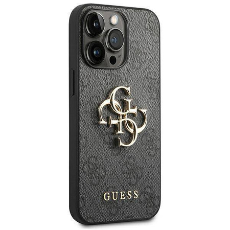 Guess 4G Big Metal Logo - Etui iPhone 14 Pro (szary)