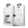 Karl Lagerfeld Liquid Glitter NFT Choupette Head - Etui iPhone 14 Pro Max (srebrny)