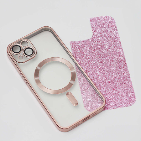 Nakładka Glitter Chrome Mag do iPhone 12 Pro Max 6,7" różowa