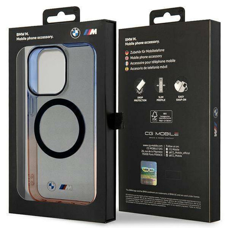 Hülle BMW BMHMP14XHTGE iPhone 14 Pro Max 6.7&quot; grau/grau Hardcase Gradient Bumper MagSafe
