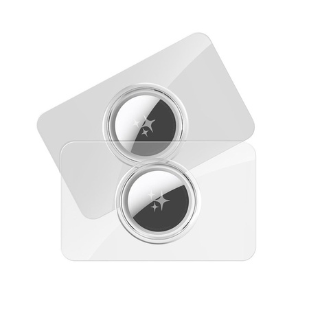 DUX DUCIS etui ochronne w kształcie karty do AirTag 2 szt transparentne + czarne