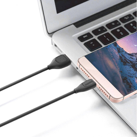 Remax Lesu Pro kabel przewód USB - Lightning 480 Mbps 2,1 A 1 m czarny (RC-160i black)