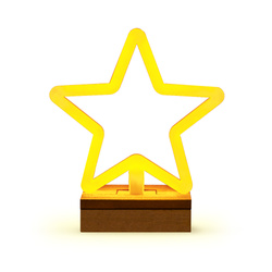 Neon Wood Stand LED GWIAZDA biała ciepła FLNW04 Forever Light