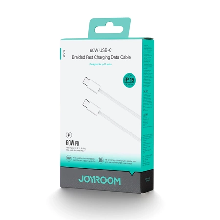 Joyroom S-A45 Ben Series USB-C / USB-C 60W cable 1 m - white