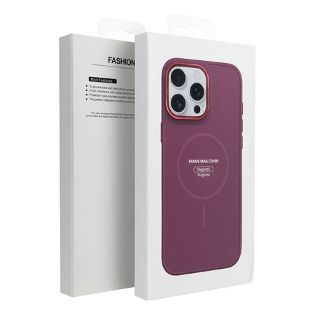 Futerał FRAME MAG COVER kompatybilny z MagSafe do IPHONE 13 MINI magenta