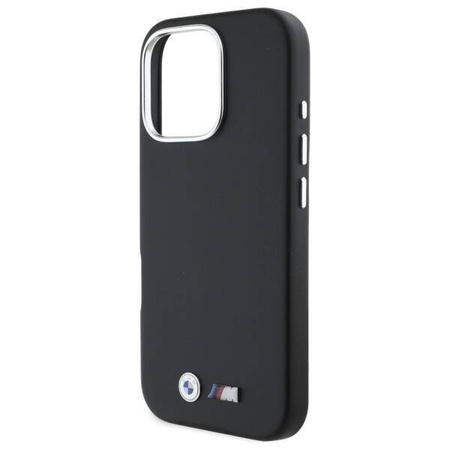 Original Case IPHONE 16 PRO BMW Hardcase M Smooth Full Wrapped Metal (BMHCP16L23PMWK) black