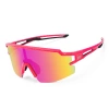 Rockbros Polarisierte UV-Fahrradbrille für Kinder, Rosa