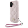 Original Case IPHONE 16 Karl Lagerfeld Quilted Initial Logo & Chain Strap pink