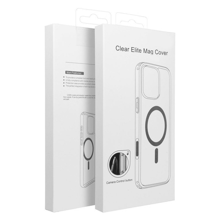 Futerał nieżółknący Clear Elite Mag Cover kompatybilny z MagSafe i Camera Control button pasuje do IPHONE 16 transparent