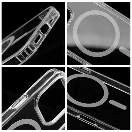 Drop Glue Colorful Ring Mag Cover kompatybilny z MagSafe pasuje do IPHONE 14 szary