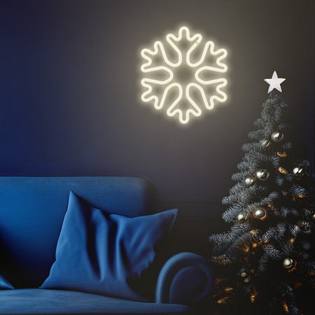 Neon LED CHRISTMAS PŁATEK ŚNIEGU biały FLNE20 Forever Light