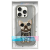 Nimmy etui iPhone 16 Pro 6.3" szary/gray  Glasses Cool Dog