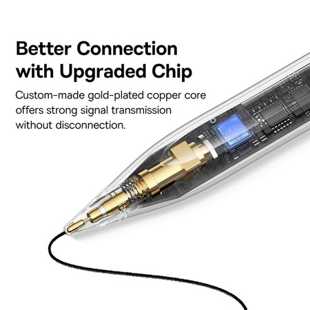 Baseus Smooth Writing 2 stylus with active tip for iPad + USB-A - Lightning cable and replaceable tip - white
