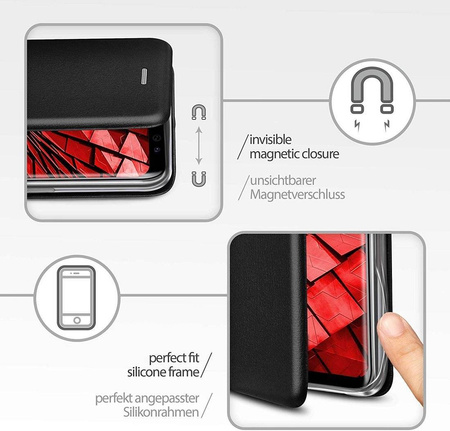 Etui XIAOMI REDMI NOTE 9S / NOTE 9 PRO portfel z klapką skóra ekologiczna Flip Elegance czarne