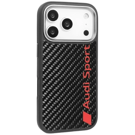 Audi R8 Carbon Fiber MagSafe Case für iPhone 17 Pro - Schwarz