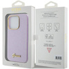 Guess Glitter Glossy Script case for iPhone 15 Pro - lilac