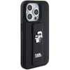 Etui Karl Lagerfeld Gripstand Saffiano Karl&Choupette Pins na iPhone 15 Pro Max - czarne