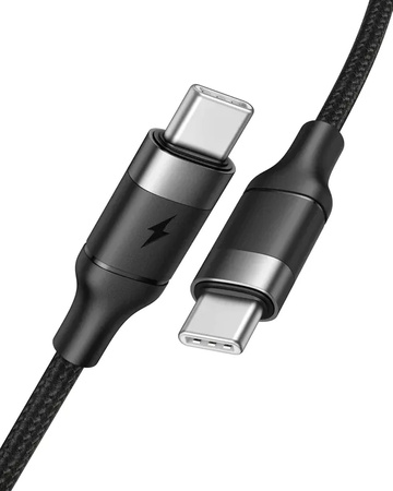 VEGER kabel Typ C do Typ C PD 100W 5A CC02 1,5m czarny