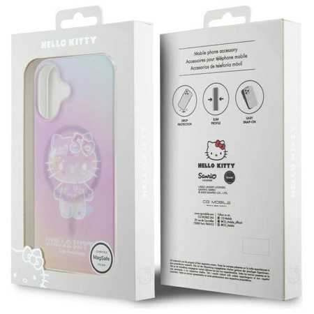 Original Handyhülle IPHONE 16 Hello Kitty Hardcase IML 50TH Anniversary MagSafe (HKHMP16SH50AP) rosa