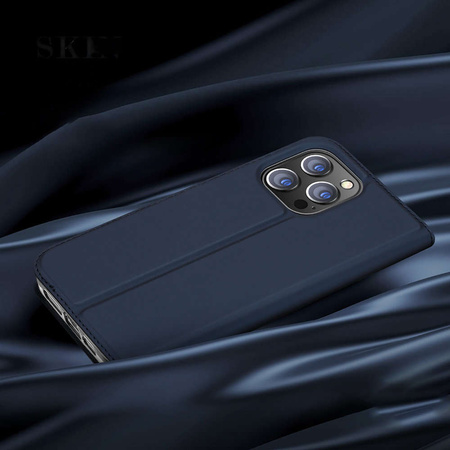 Etui do iPhone 15 Pro Max pokrowiec z klapką i portfelem Dux Ducis Skin Pro - różowe