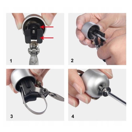 Rockbros 15-1BBK retro bicycle bell - black