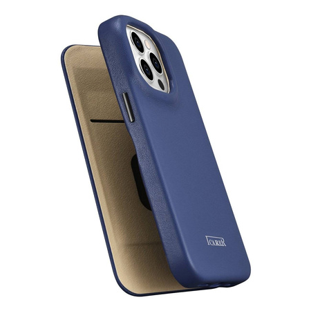iCarer CE Premium Leather Folio Case iPhone 14 Pro Flip Magnetic MagSafe Leather Case blue (WMI14220714-BU)