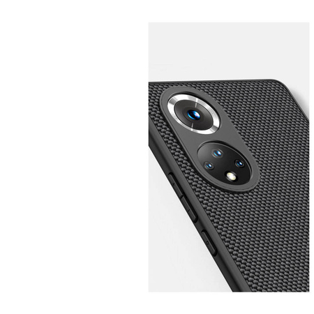 Nillkin Textured Case eine strapazierfähige, verstärkte Hülle mit Gelrahmen und Nylon auf der Rückseite Honor 50 Pro schwarz