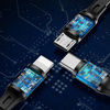 Baseus Golden Loop rozwijany kabel 3w1 USB - micro USB / Lightning / USB-C 3.5A 35cm - 120cm czarny (CAMLT-JH01)
