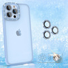 Kingxbar Sparkle Series etui iPhone 13 Pro Max z kryształami obudowa pokrowiec na tył plecki niebieski