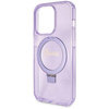 Original Handyhülle IPHONE 13 PRO MAX Guess Hardcase Ring Stand Script Glitter MagSafe (GUHMP13XHRSGSU) violett