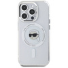 Oryginalne Etui IPHONE 15 PRO MAX Karl Lagerfeld Hardcase IML Metal Karl Head MagSafe białe